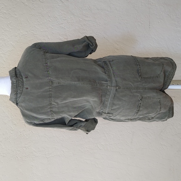 Dear John Army Devon Green Denim Belted Long Sleeve Utility Romper Size XS - Picture 6 of 11